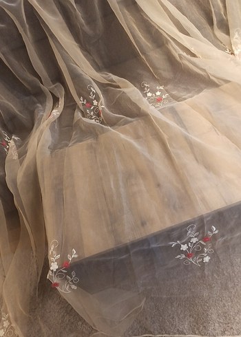 257*225 nakışlı tül perde - Görsel 2