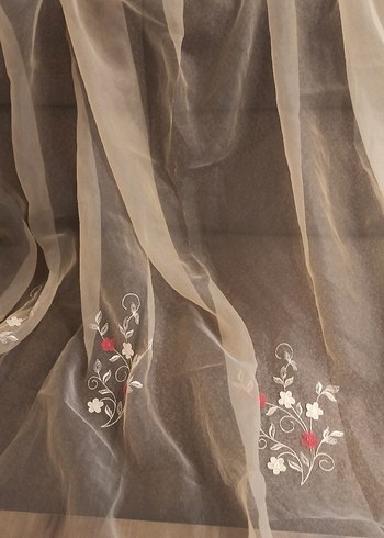 257*225 nakışlı tül perde - Görsel 3