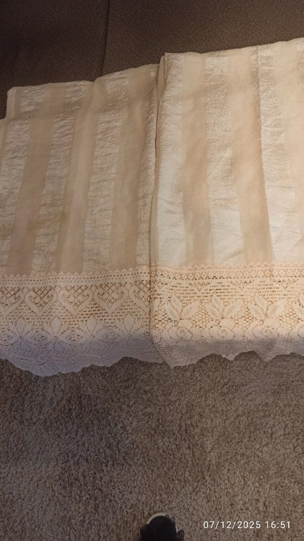 2 adet somon renk tül perde - Görsel 4