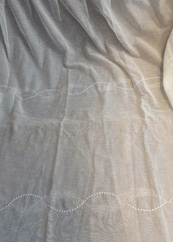 210*160 nakışlı keten tül perde - Görsel 4