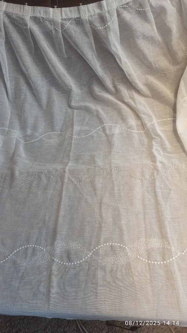 210*160 nakışlı keten tül perde - Görsel 4