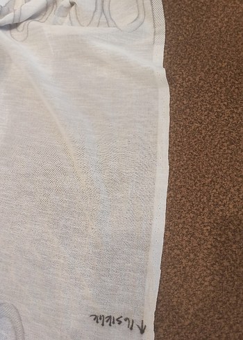 210*162 beyaz keten tül perde - Görsel 5