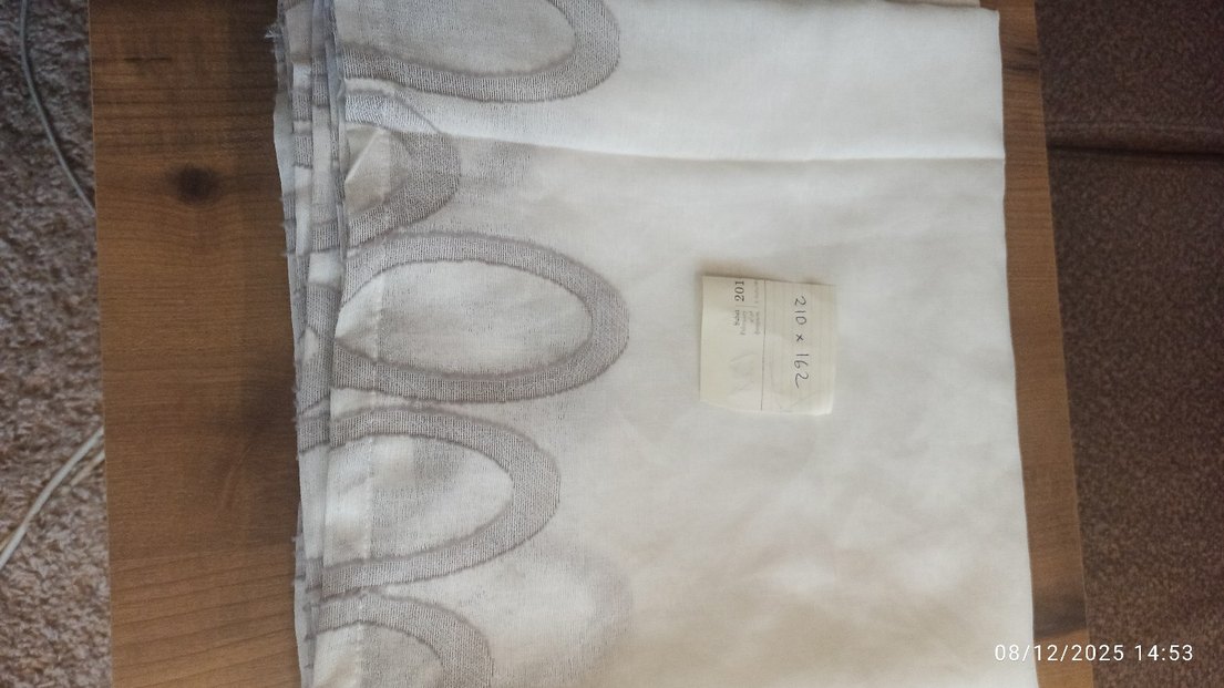 210*162 beyaz keten tül perde - Görsel 4
