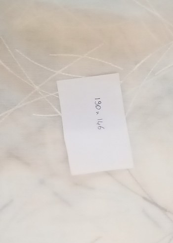 190*146 beyaz keten tül perde - Görsel 4