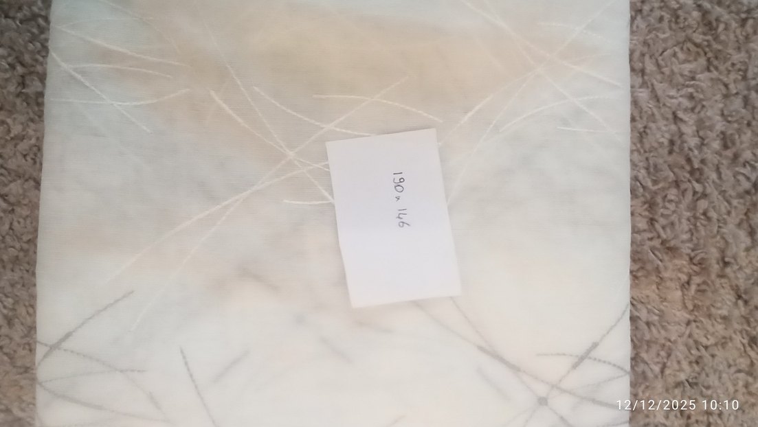 190*146 beyaz keten tül perde - Görsel 4