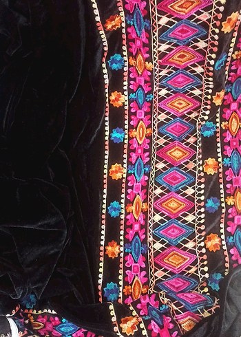 kadife nakışlı fon perde 170*220 - Görsel 2