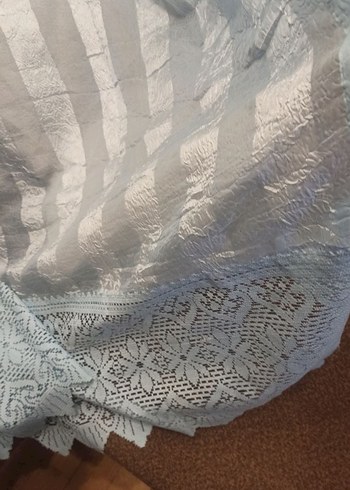 güpürlü mavi perde 133*164 - Görsel 3