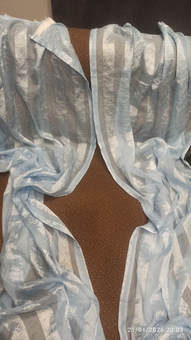 çift kanat tül fon perde 70*250 - Görsel 3