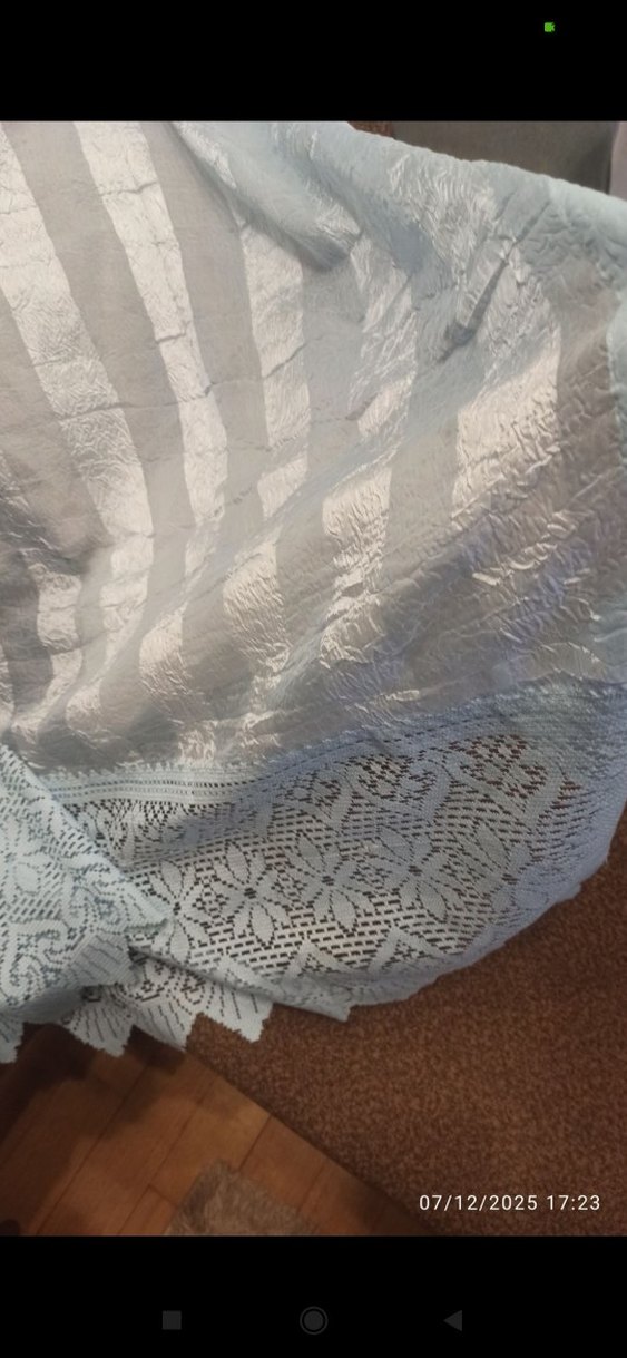 güpürlü mavi perde 103*180 - Görsel 2