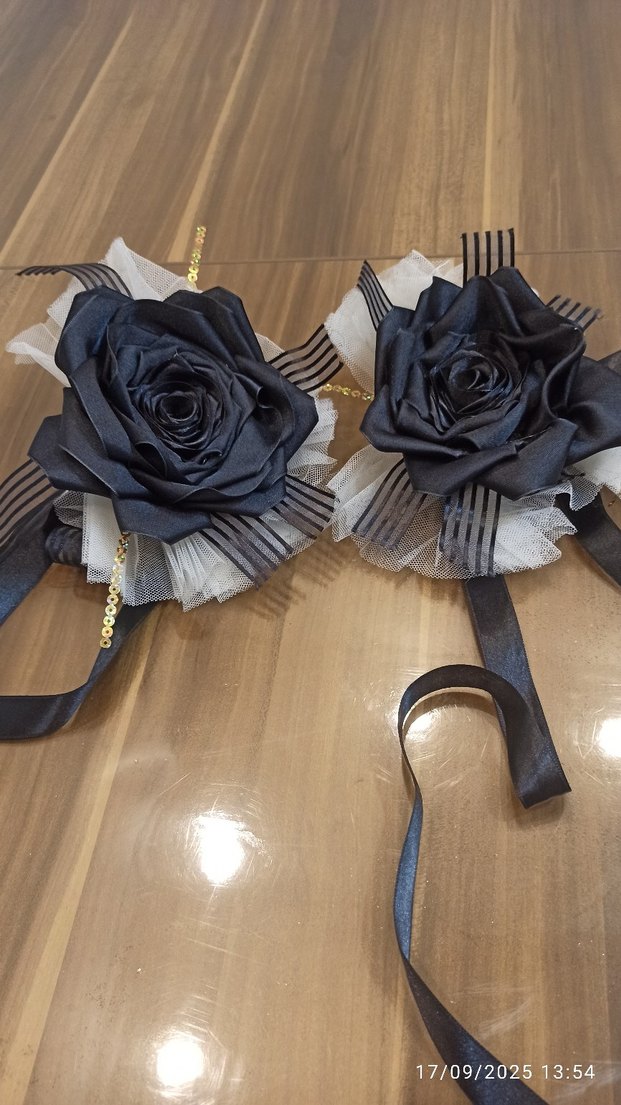 siyah yapay gül çiçek - Görsel 2