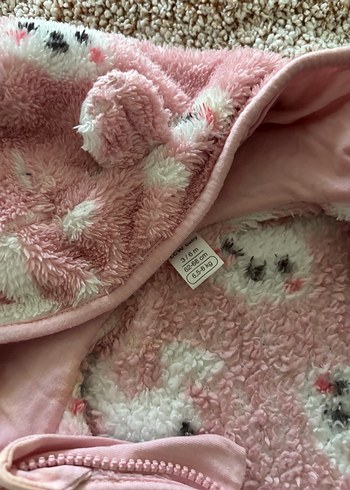 LC Waikiki Pembe Kapüşonlu Kürklü Bebek Kış Tulumu