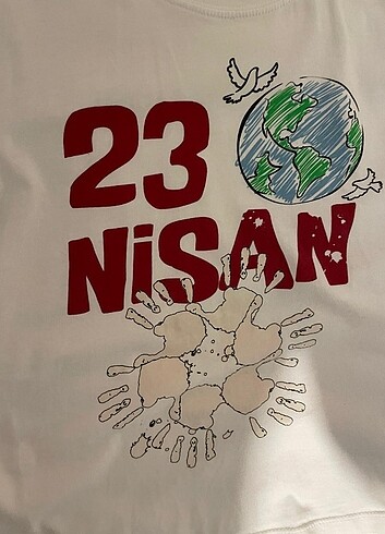 8 Yaş Beden DeFacto 7-8 yaş, 23 Nisan tişörtü