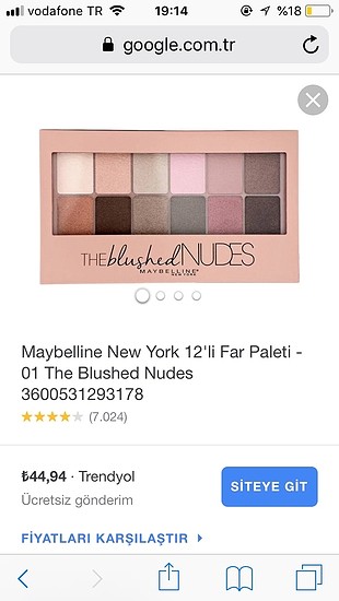 Maybelline the blushed nudes