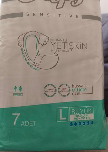 Sleepy Sensitive Büyük Yetişkin Hasta Bezi 7'li