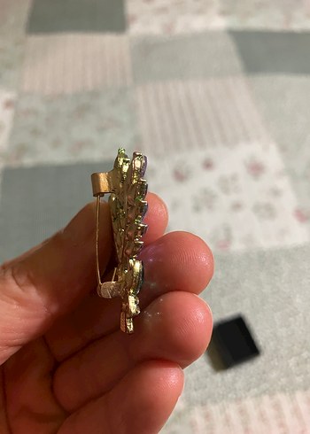 Mor Çiçekli Payetli Broş - Görsel 8