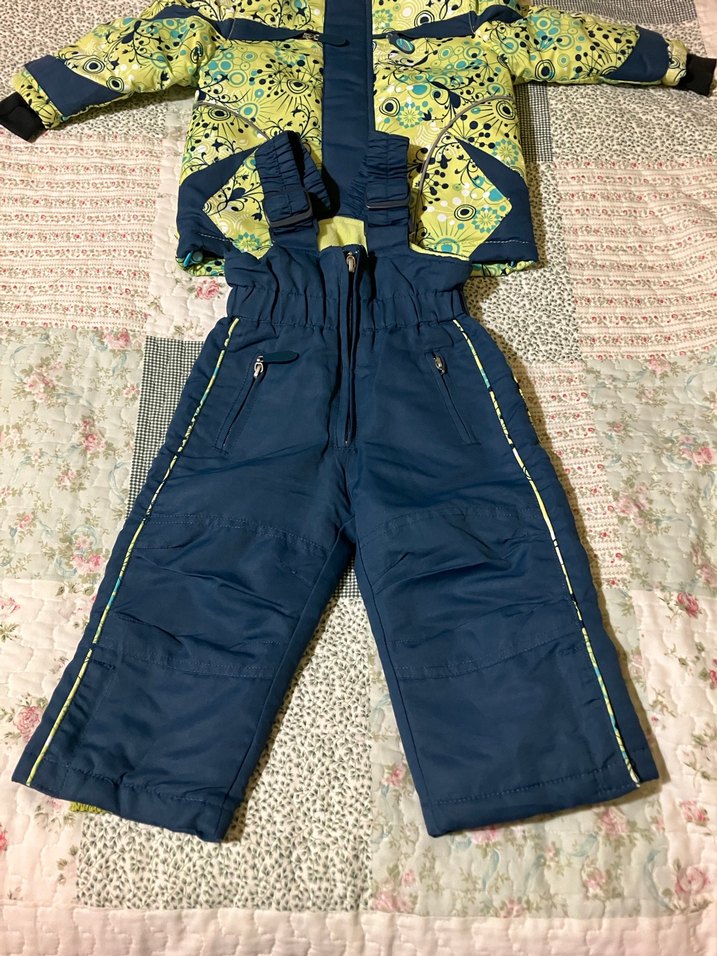 Desenli Mavi Bebek kış Tulumu - Görsel 2