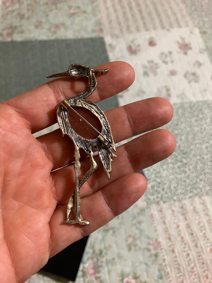 Yılan Desenli Boncuklu Kahverengi Broş - Görsel 2