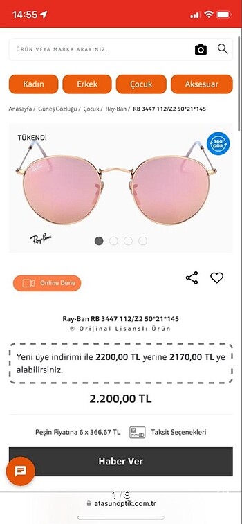 rayban gözlük