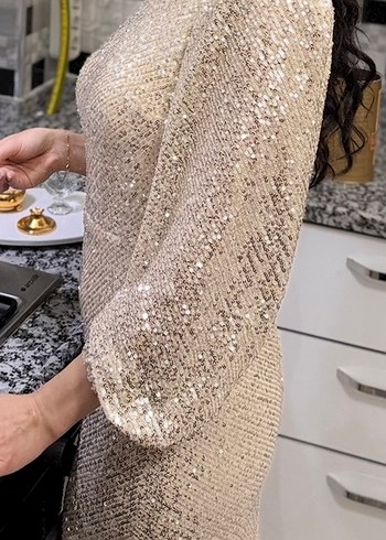Diğer Betty & Sam Payetli Dore Elbise