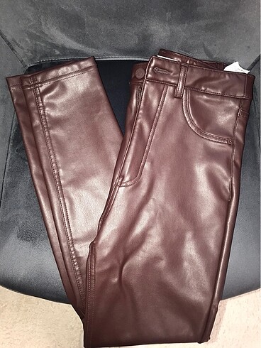 Pull and Bear Pull and bear deri pantolon