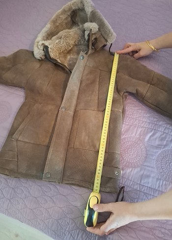 Kürklü Süet Kaban çocuk - Görsel 10