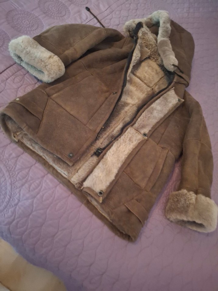 Kürklü Süet Kaban çocuk - Görsel 4