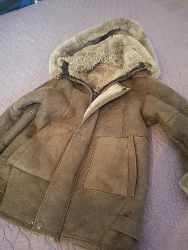 Kürklü Süet Kaban çocuk - Görsel 3