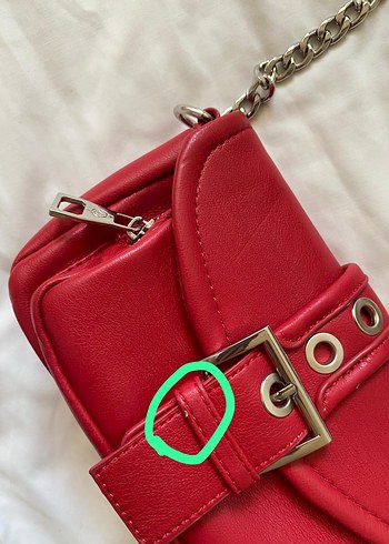 Stradivarius Kırmızı Deri Kadın Omuz Çantası