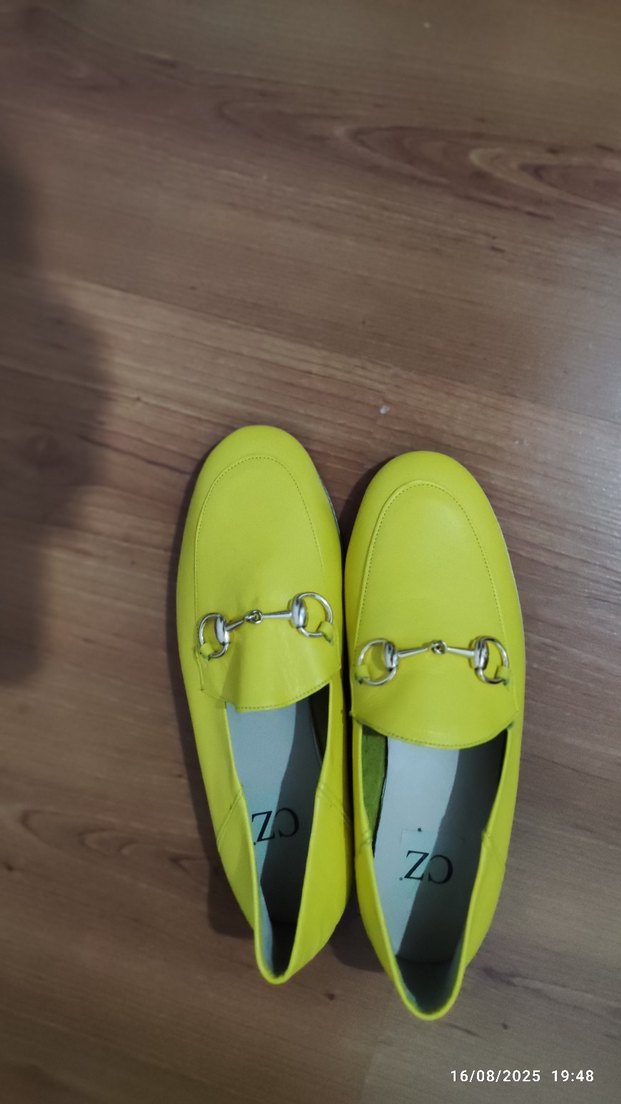 Sarı Tokali hakiki deri babet sifir - Görsel 2