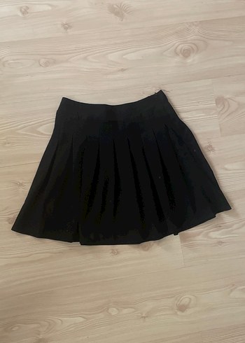s Beden Kadın Siyah Pilili Midi Etek