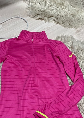 Pembe Yarım Fermuarlı Uzun Kollu Spor Üst - Görsel 3