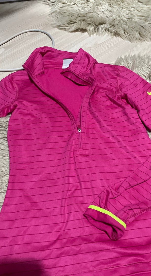 Pembe Yarım Fermuarlı Uzun Kollu Spor Üst - Görsel 5