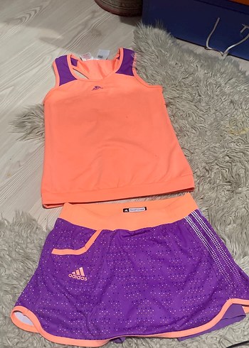 Mor ve Turuncu Spor Takım Mini Etek ve Atlet - Görsel 2