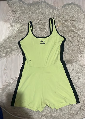 Yeşil Spor Kadın Kısa Tulum - Görsel 4