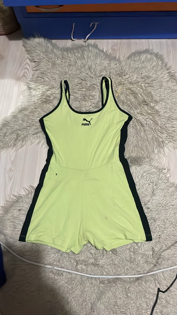 Yeşil Spor Kadın Kısa Tulum - Görsel 3