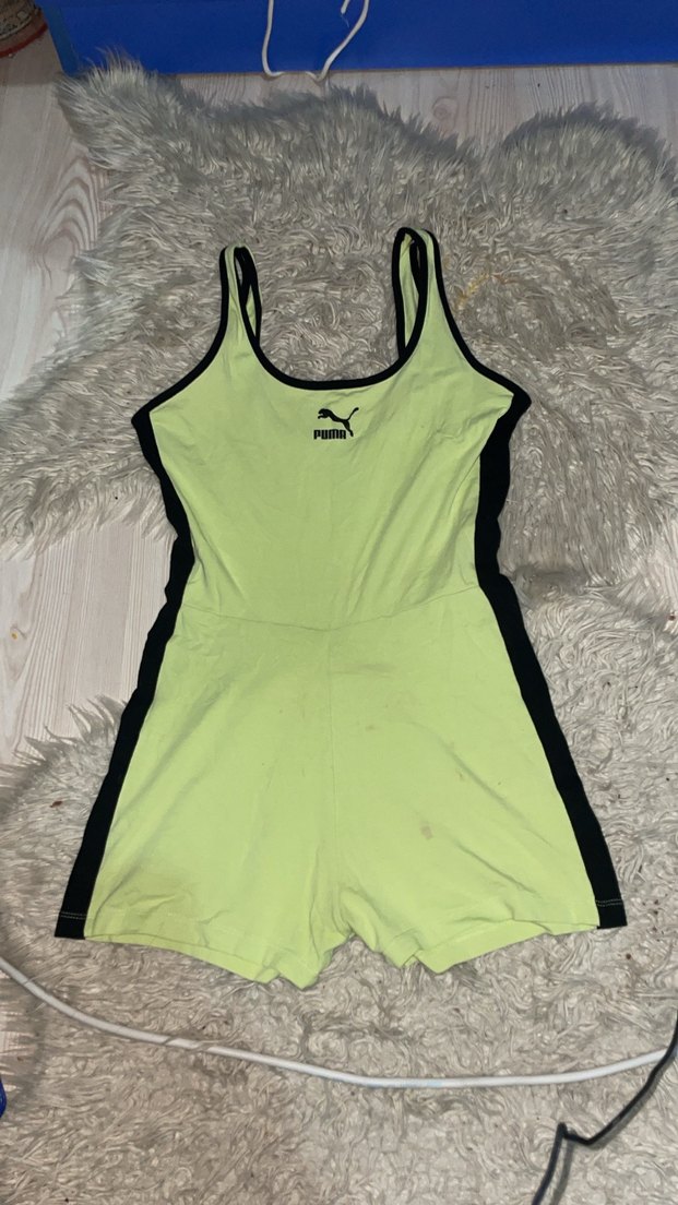 Yeşil Spor Kadın Kısa Tulum - Görsel 2