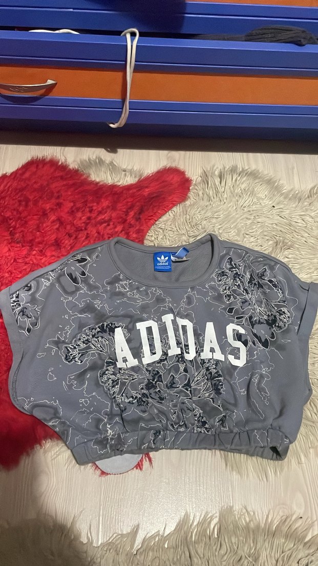 Kız Çocuk Gri Baskılı Kısa Kollu Tişört - Görsel 2