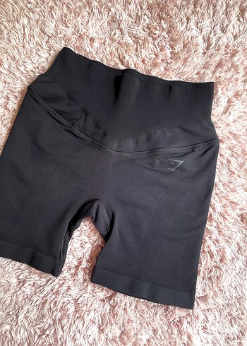 Gymshark marka arkası büzgülü biker tayt - Görsel 3