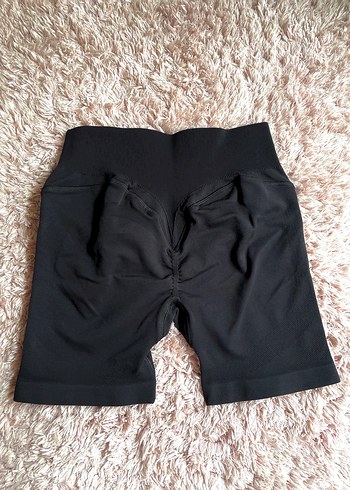 Gymshark marka arkası büzgülü biker tayt - Görsel 4