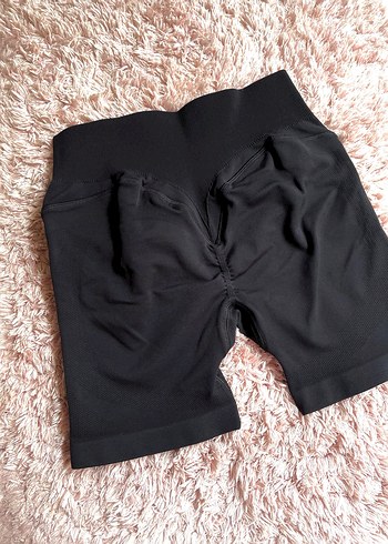 Gymshark marka arkası büzgülü biker tayt - Görsel 5