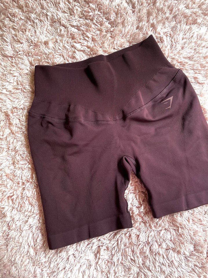 Gymshark marka arkası büzgülü biker tayt - Görsel 2