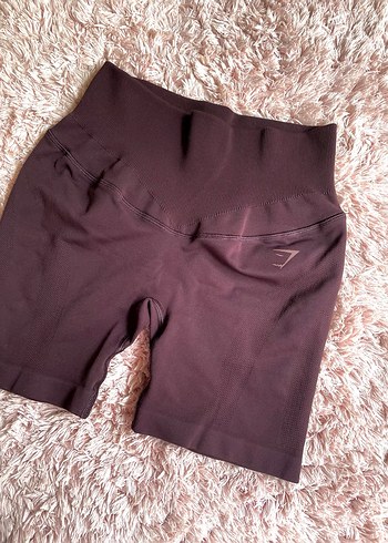 Gymshark marka arkası büzgülü biker tayt - Görsel 3