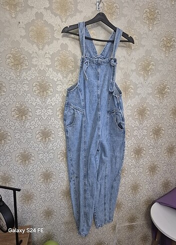 Denim tulum bahçıvan 