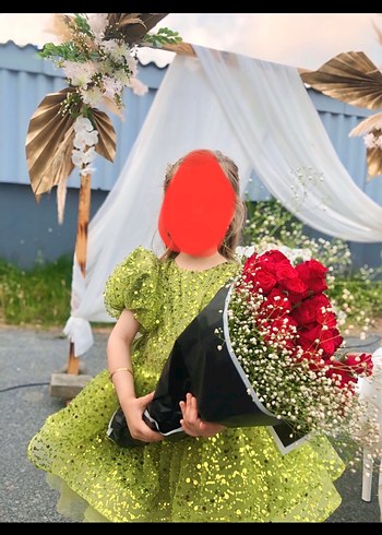 Parlak çocuk abiye elbise - Görsel 4