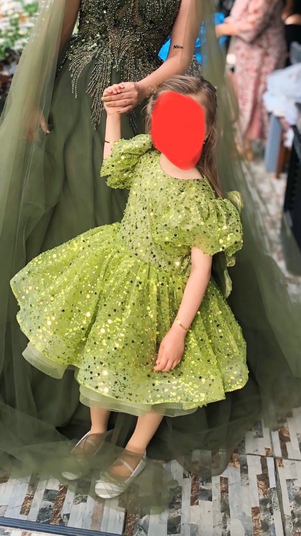 Parlak çocuk abiye elbise - Görsel 2