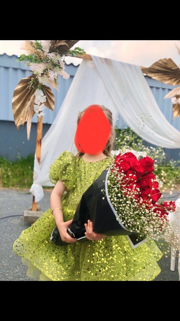 Parlak çocuk abiye elbise - Görsel 4