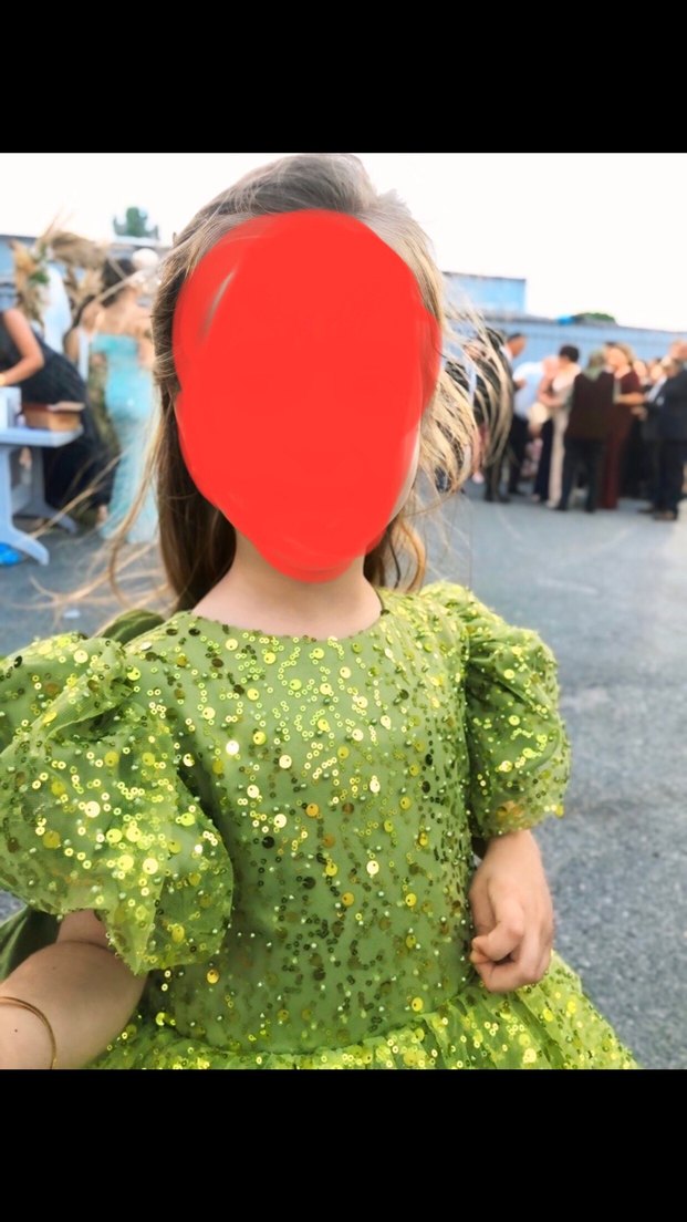 Parlak çocuk abiye elbise - Görsel 3