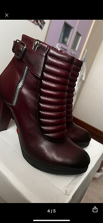 40 Beden bordo Renk Şık buti 40 numara bot