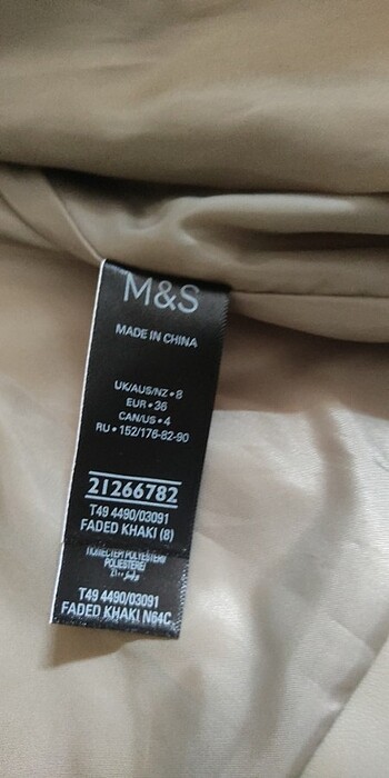 36 Beden M&s deri ceket