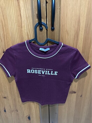 Pull & Bear bordo crop